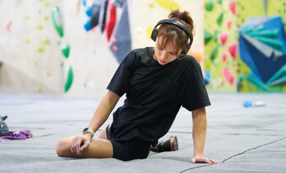 Oriane fait des étirements